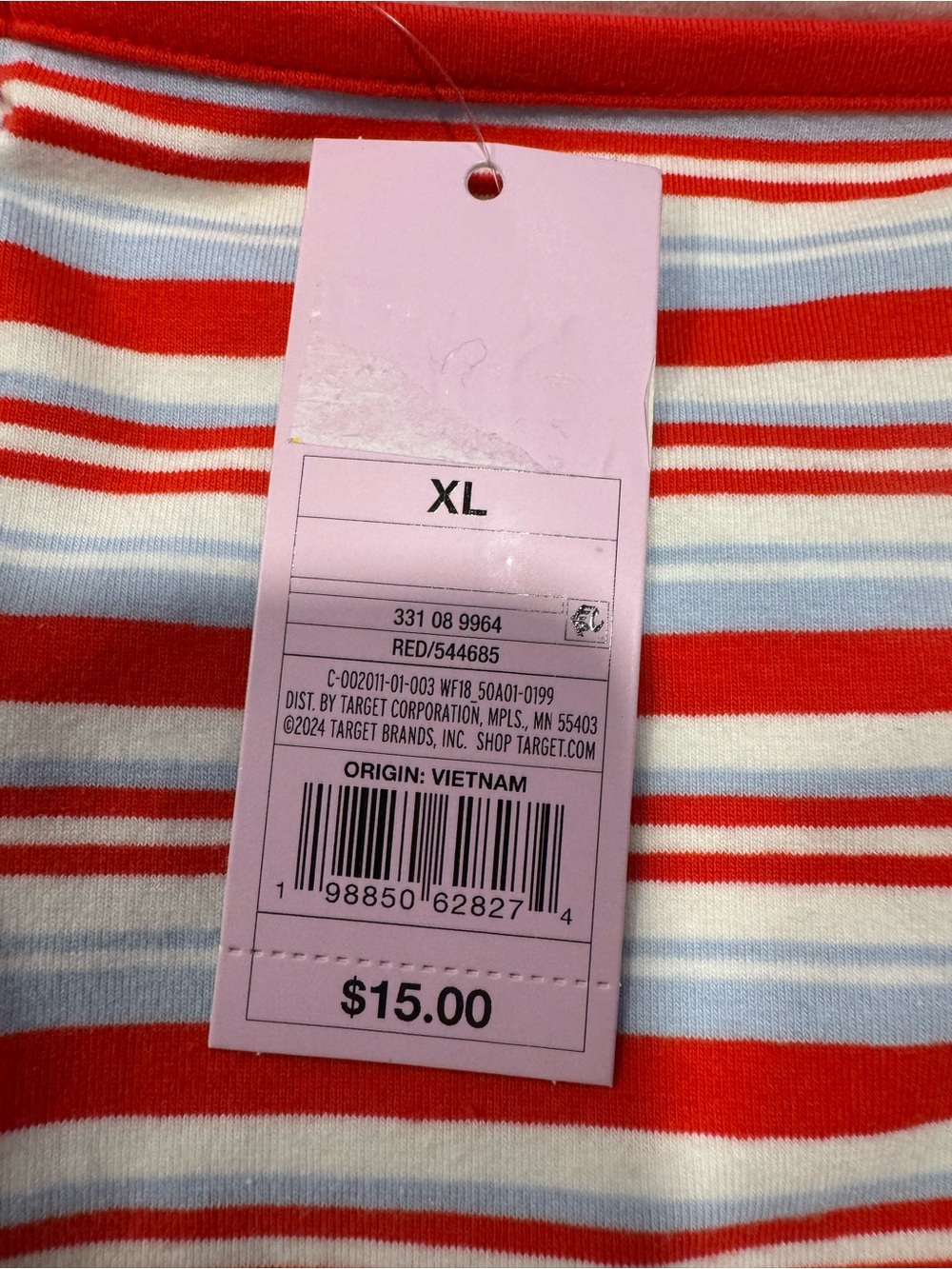 wild fable Red & White & Blue Striped Halter Open Back Dress - Picture 9 of 10